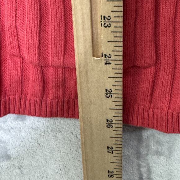 Talbots Sweater Womens Large Button Front Ribbed Cardigan Pockets Lightweight - Picture 9 of 9